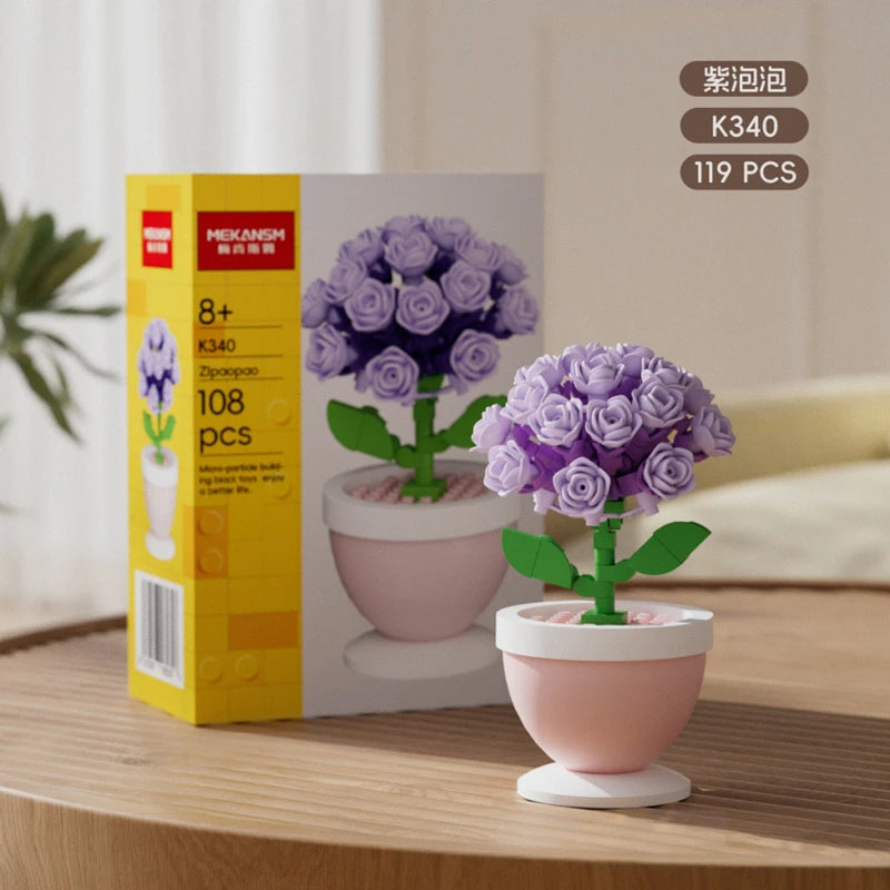 Valentines day building flowers