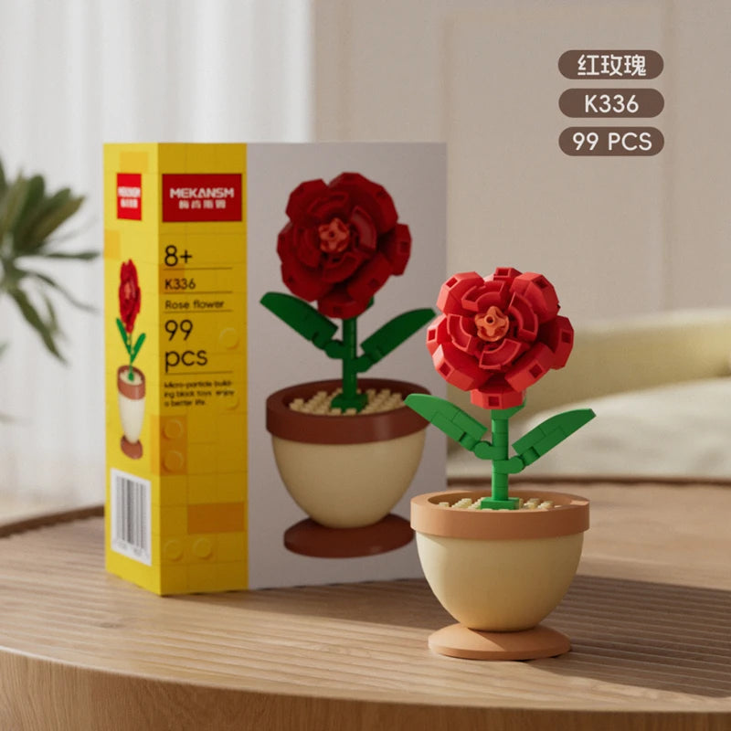 Valentines day building flowers