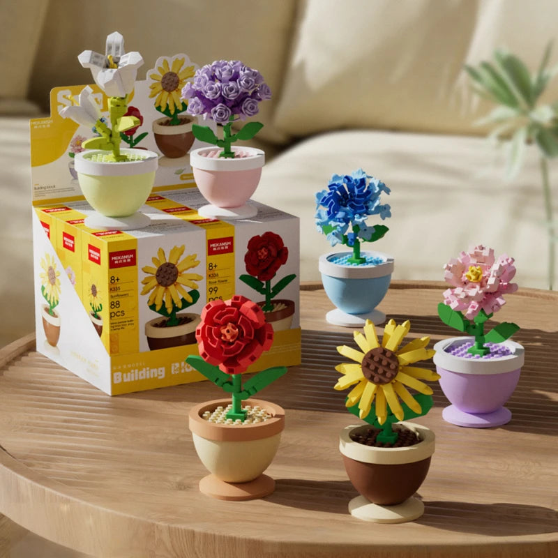 Valentines day building flowers