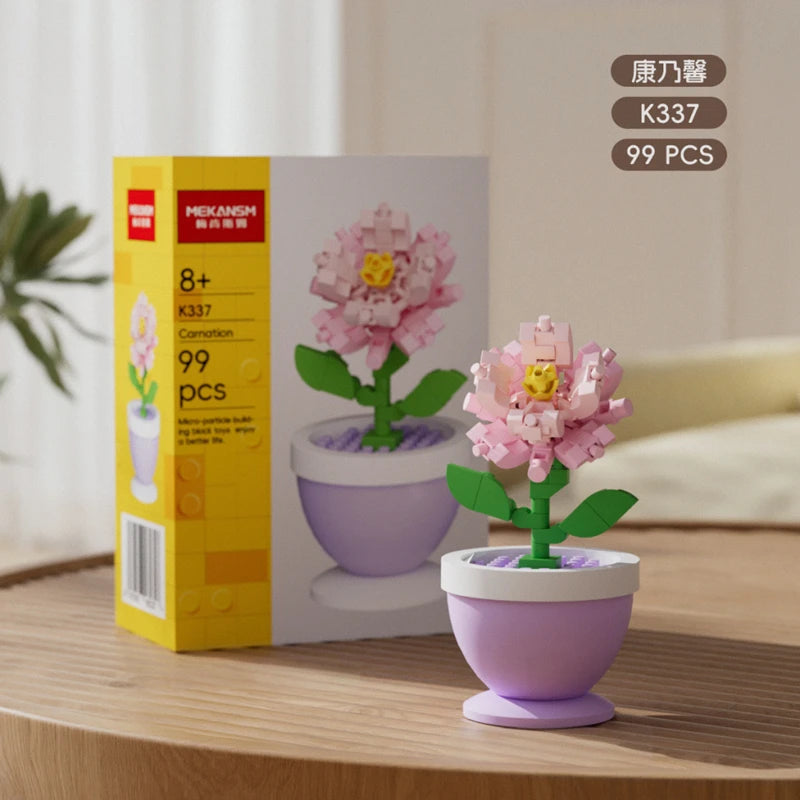 Valentines day building flowers